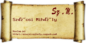 Szücsi Mihály névjegykártya